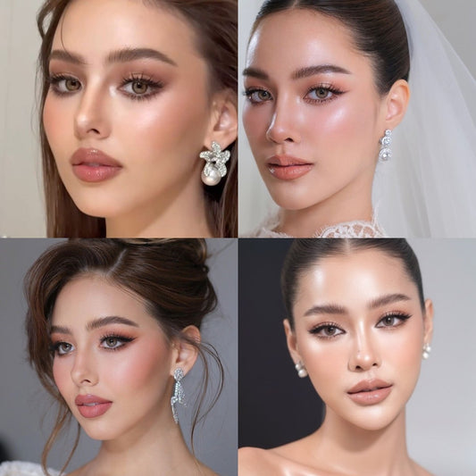 Bridal Thai makeup look by @saipann_makeup with Pacific Grey Otaku lenses