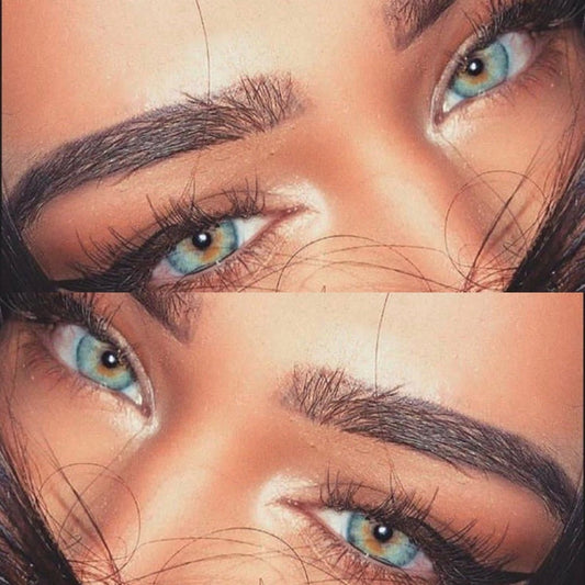 Does the color in contact lens affect the color we see?