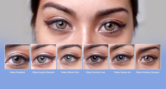 HOW OTAKU LENS LOOK ON LIGHT BROWN EYES