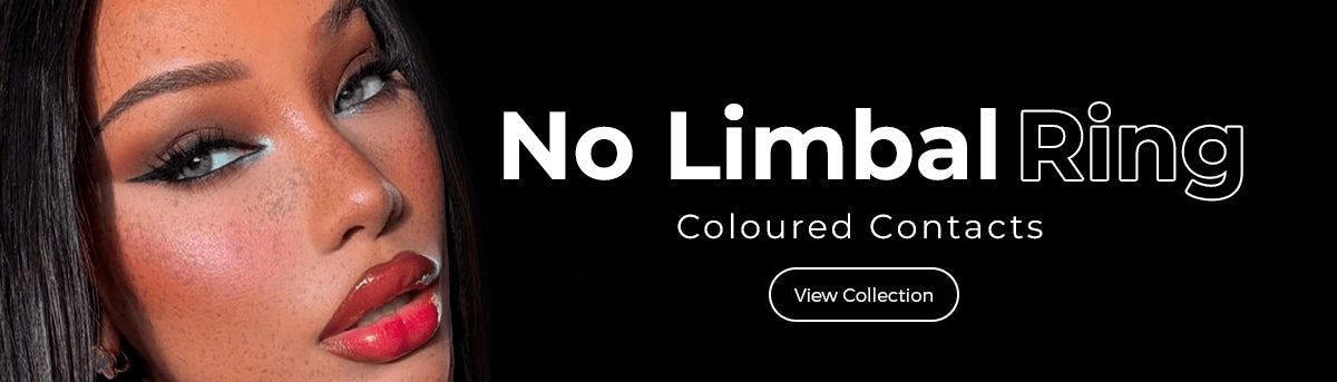 No limbal ring coloured contact lenses ( without limbal ring)