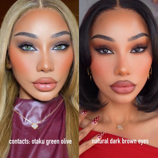 Green Olive Otaku Colored Contact Lenses