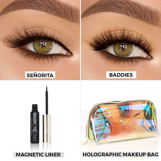 TOO HOT TO HANDLE BUNDLE | 2 MAGNETIC LASHES, 1 MAGNETIC LINER + COSMETIC BAG