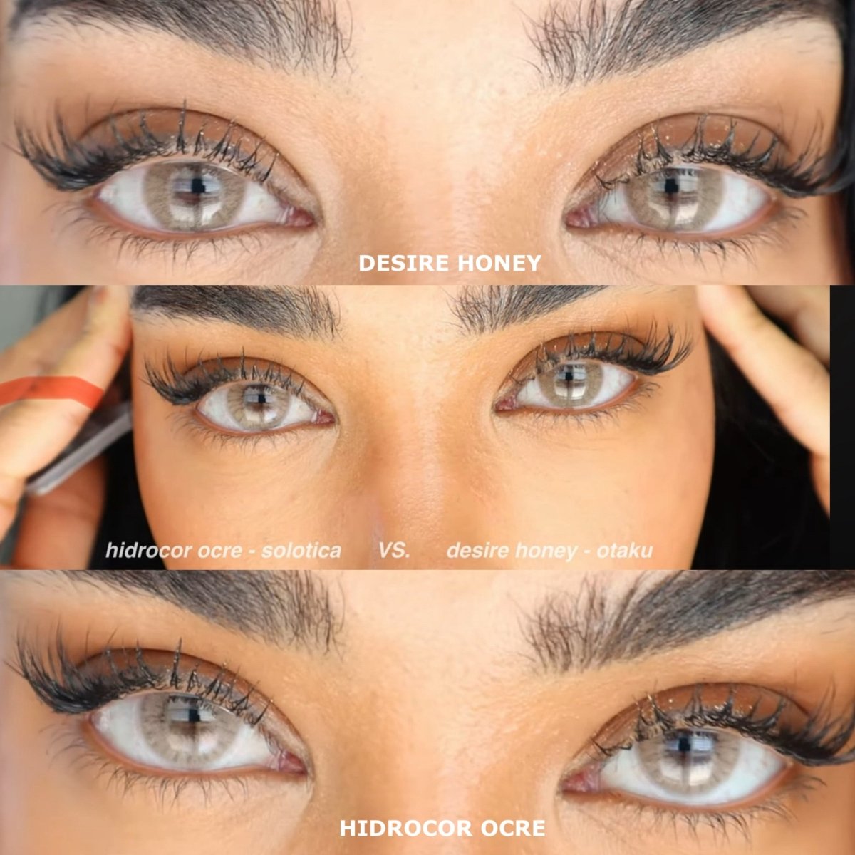 Otaku Desire Honey lenses offer a natural honey brown hue for dark