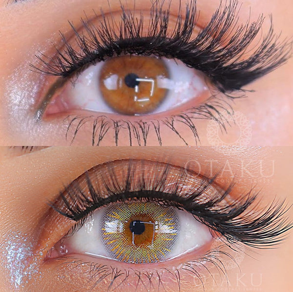 Most natural color contacts lenses new Otaku Gold Glitter Edition