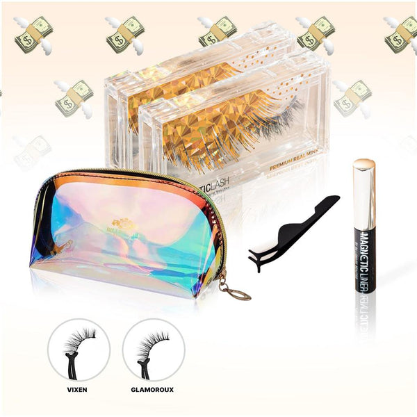 MAKE IT RAIN BUNDLE | 2 MAGNETIC LASHES, 1 MAGNETIC LINER + COSMETIC BAG