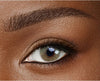 Solotica Hidrocor Mel colored contact lenses with a natural green-hazel blend and no limbal ring. solotica melbourne