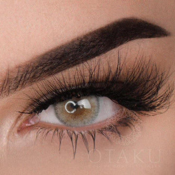 Dark Silver contact lenses with a bold limbal ring, designed for dark eye coverage and a striking silver-grey finish.
