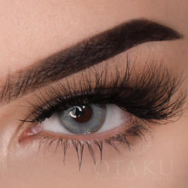 Otaku Doll Blue colored contact lenses with a smoky blue shade and human-iris design