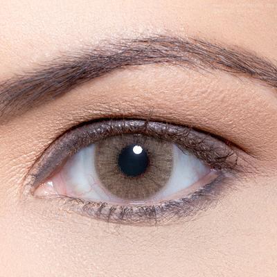 Solotica Hidrocor Ocre colored contact lenses with a warm hazel-brown tone and golden undertones
